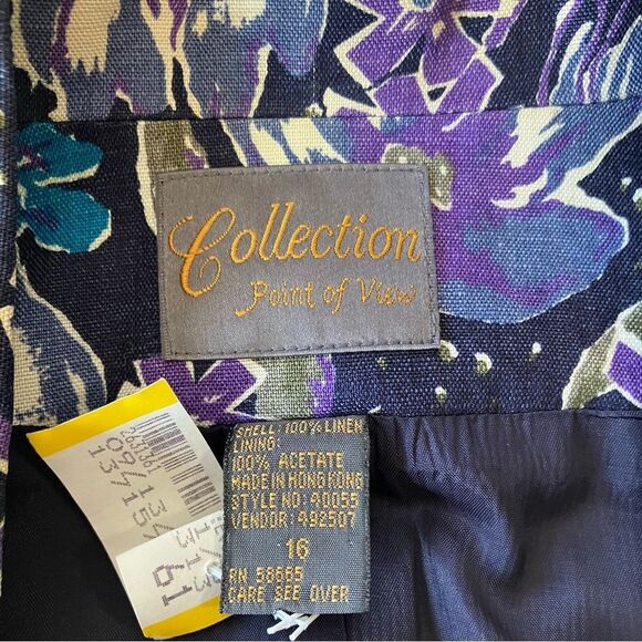 Vintage linen floral blazer - Picture 3 of 4